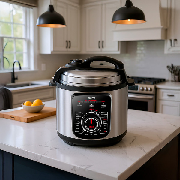 Imagen de OLLA A PRESION 6LTS TOKYO COOK PRO CONTROL MECANICO  8 NIVELES DE SEGURIDAD 1000