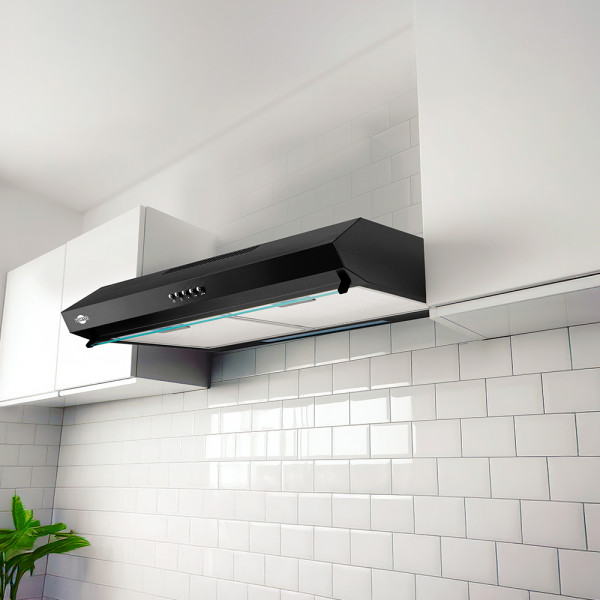 Imagen de PURIFICADOR/EXT DE COCINA TOKYO SLIM60 NEGRO LUZ LED
