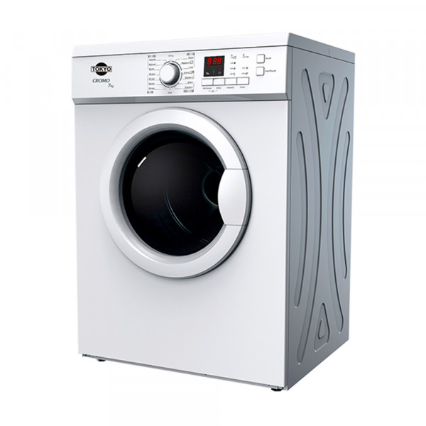 Imagen de SECARROPAS TOKYO CROMO TOK7CRO 7KGS BLANCO C/DISPLAY LED.16 PROG. TAMBOR INOX