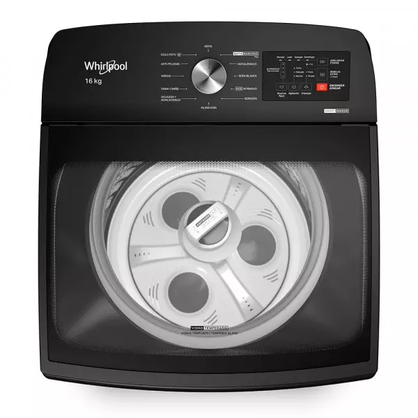 Imagen miniatura de LAVARROPAS WHIRLPOOL WWN16AB 16KG CARGA SUP NEGRO 660RPM