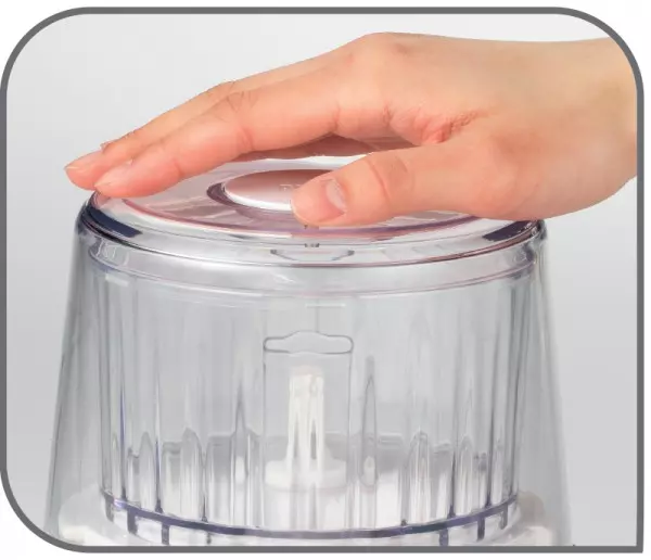 Imagen miniatura de PICADORA MOULINEX 1-2-3 + VASO LICUADORA MOD AD6021CL 220V 50HZ