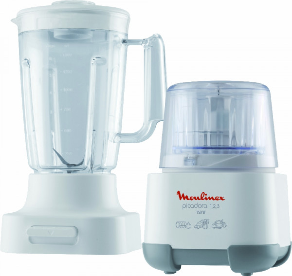 Imagen de PICADORA MOULINEX 1-2-3 + VASO LICUADORA MOD AD6021CL 220V 50HZ
