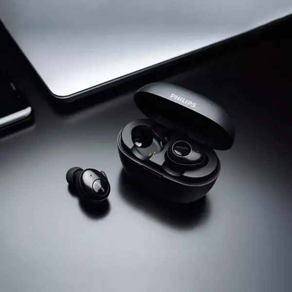 Imagen miniatura de AURICULAR PHILIPS IN EAR SHB2505BK/10 NEGRO, MIC, BT, 15HS BAT.