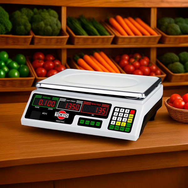 Imagen de BALANZA ELECTRONICA TOKYO INDUSTRIAL MOD ACS-C 30KGS C/BATERIA 220V