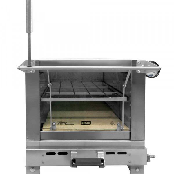 Imagen de HORNO REFRACTARIO DE PISO A GAS METVISA 40CM PUERTA GUILLOTINA