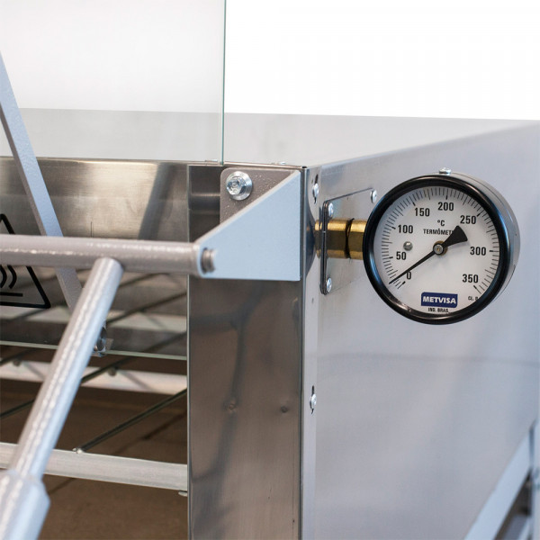 Imagen de HORNO REFRACTARIO DE PISO A GAS METVISA 40CM PUERTA GUILLOTINA