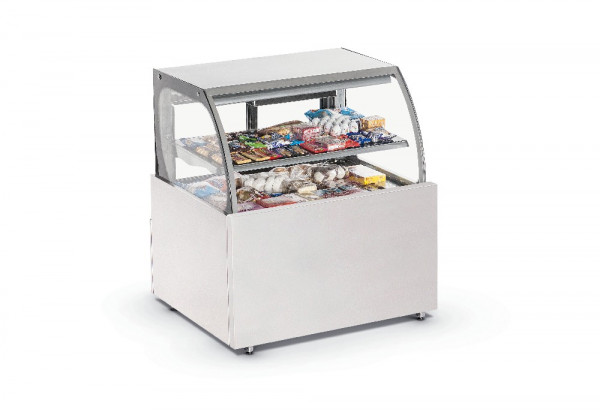 VITRINA CAJA PLATINUM ECOSILKON MOD CPSTP1000 INOX 1MT