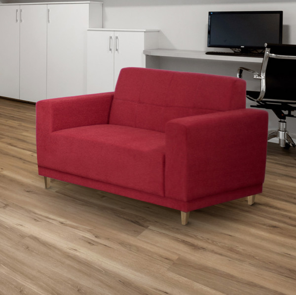 Imagen miniatura de COMBO SOFA CONFORT NOGAL COLOR BORDO 2 Y 3 LUGARES