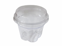 Imagen miniatura de VASO PLASTICO FLOR 20P (150ML) TRANSP. C/ TAPA  (SW)