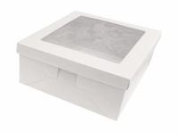 Imagen miniatura de CAJA PAPEL CUADRADO C/ VISOR 5P (30X30X15) BLANCO  (DS)