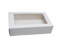 Imagen miniatura de CAJA PAPEL RECTANGULO C/ VISOR 5P (32X25X8) BLANCO XX