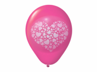 Imagen miniatura de GLOBO CORAZON ROJO/ BLANCO/ ROSA 25P