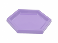 Imagen miniatura de BANDEJA PLASTICA HEXAGONO (22X2CM) PURPURA CLARO