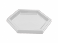 Imagen miniatura de BANDEJA PLASTICA HEXAGONO (22X2CM) BLANCO