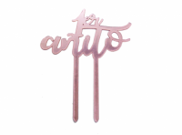 Imagen miniatura de ADORNO TORTA \\\\\"1ER AÑITO\\\\\" (11X14) ROSA DORADO