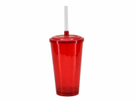 Imagen miniatura de VASO ACRILICO C/PAJITA R.2300 ROJO BEZAV/2300