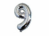 Imagen miniatura de GLOBO INFLABLE 32`- N.9 PLATA