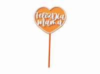 Imagen miniatura de TOPPER FELIZ DIA MAMA CON CORAZON