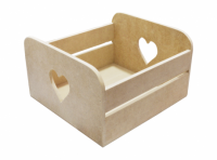Imagen miniatura de CAJA MDF 20X20 CORAZON NATURAL PEQUEÑO