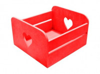 Imagen miniatura de CAJA MDF 20X20 CORAZON ROJO PEQUEÑO
