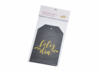 Imagen miniatura de TARJETA NEGRA FOIL DORADO FELIZ DIA 5PCS