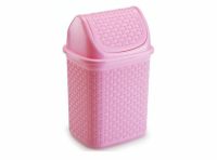 Imagen miniatura de BASURERO DE MESADA ROSA BABY BASCULANTE RATTAN 4,5L 134/RB NITRON CXO XX