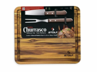 Imagen miniatura de CONJUNTO PARA CHURRASCO TECAC/ CUCHILLO Y TENEDOR 41X36 CM 918 STOLF