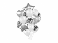 Imagen miniatura de GLOBOS SET CROMO PLATA JU182 X14