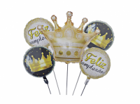 Imagen miniatura de SET GLOBO CORONA NEGRO YF5139 5P