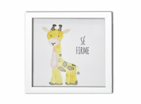 Imagen miniatura de PORTA RETRATO CUADRADO "SE FIRME" (25X25X2) BLANCO