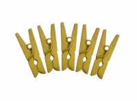 Imagen miniatura de PINZITA MADERA 50P (2.5CM) AMARILLO