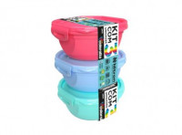 Imagen miniatura de RECIP. REDONDO COLLOR C/ TRABAS LATERALES P 450 ML C/ 3 PIEZAS R: 304/K NITRON