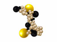 Imagen miniatura de CADENA GLOBOS DORADO/ NEGRO FU1492 110PCS
