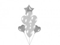 Imagen miniatura de GLOBO SET METALICO PLATA JU19 10PCS