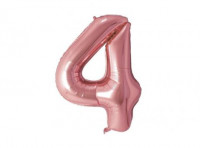 Imagen miniatura de GLOBO NUMERO \\\\"4\\\\" (86CM) ROSA DORADO
