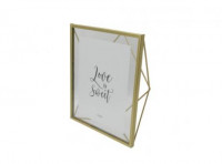 Imagen miniatura de PORTA RETRATO METAL/ VIDRIO 20X25X7 DORADO PRM-1520-G