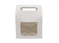 Imagen miniatura de CAJA PAPEL CUADRADO C VISOR 5P 16,5X13,5X8 BLANCO