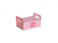 Imagen miniatura de CAJA DE CARTON PQ PASCUA LOS CONEJITOS ROSA 16X10,5X4,5