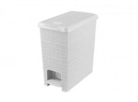 Imagen miniatura de PAPELERA JUTA RECTANGULAR CON PEDAL 12 L BLANCA R: 283.004.002 NITRON