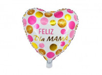 Imagen miniatura de GLOBO CORAZON \\\\"FELIZ DIA MAMA\\\\" (45CM) MOTAS