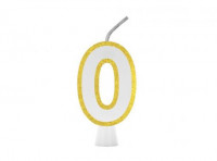Imagen miniatura de VELA CUMPLEAÑOS BIG ESPECIAL BLANCO DORADO 0