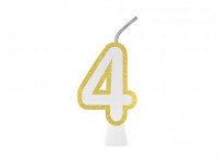 Imagen miniatura de VELA CUMPLEAÑOS BIG ESPECIAL BLANCO DORADO 4
