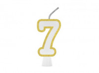 Imagen miniatura de VELA CUMPLEAÑOS BIG ESPECIAL BLANCO DORADO 7