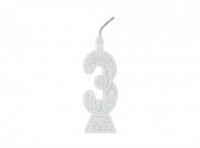 Imagen miniatura de VELA CUMPLEAÑOS SUPER NUMERO BLANCO 3