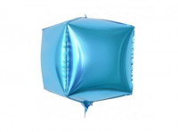 Imagen miniatura de GLOBO CUBO (55CM) AZUL METAL.