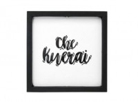 Imagen miniatura de PORTA RETRATO CUADRADO \\"CHE KUERAI\\" (25X25X2) NEGRO