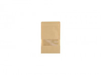 Imagen miniatura de BOLSA DE PAPEL KRAFT CON VISOR, 10*15+3,5 cm, 25 PIEZAS POR PAQUETE S0049