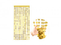 Imagen miniatura de CORTINA FORMAS METAL DORADO 1M*2M S0021