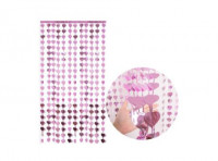 Imagen miniatura de CORTINA FORMAS METAL ROSADO 1M*2M S0021
