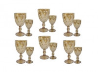 Imagen miniatura de SET 12PCS COPA DIAMANTE DORADO HT79035J